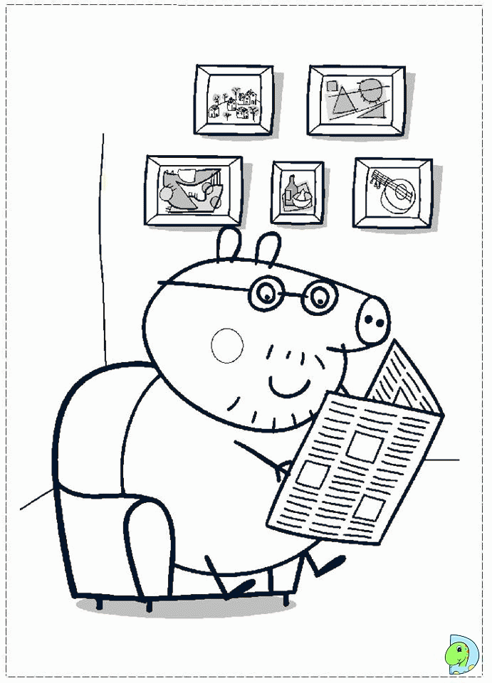 Plansa de colorat cu Peppa Pig 1 1